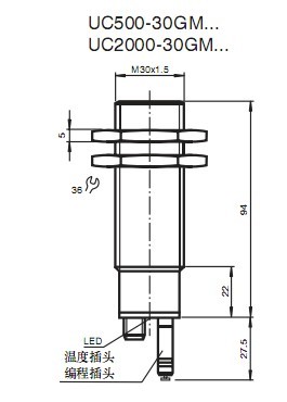 UC500-30GM-IUR2-V15 a(chn) 
P(gun)I: